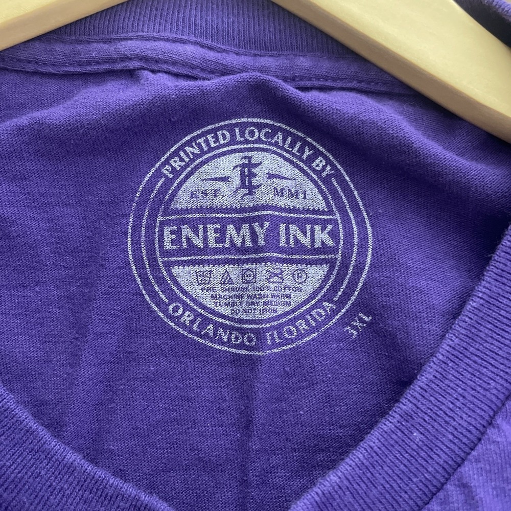 Orlando Solar Bears Hockey T-Shirt Enemy Ink Adult Mens 3XL Purple - Picture 3 of 5